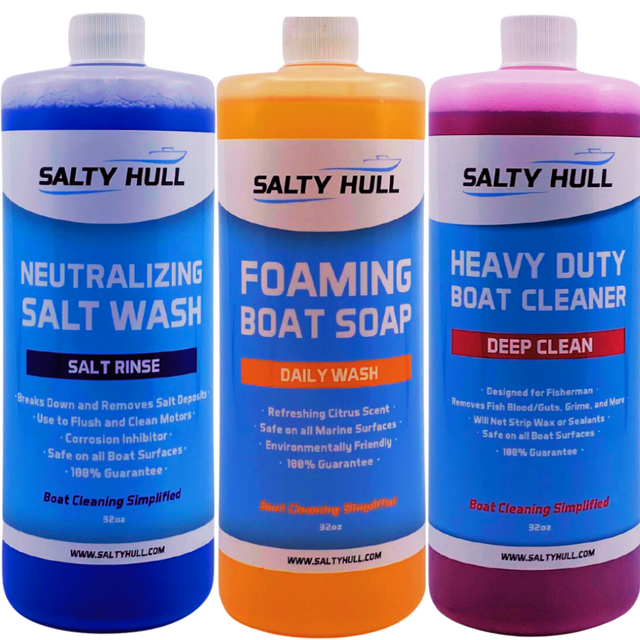 Salty Hull 3-Pack Cleaning Kit – Complete Boat Care Refill Bundle