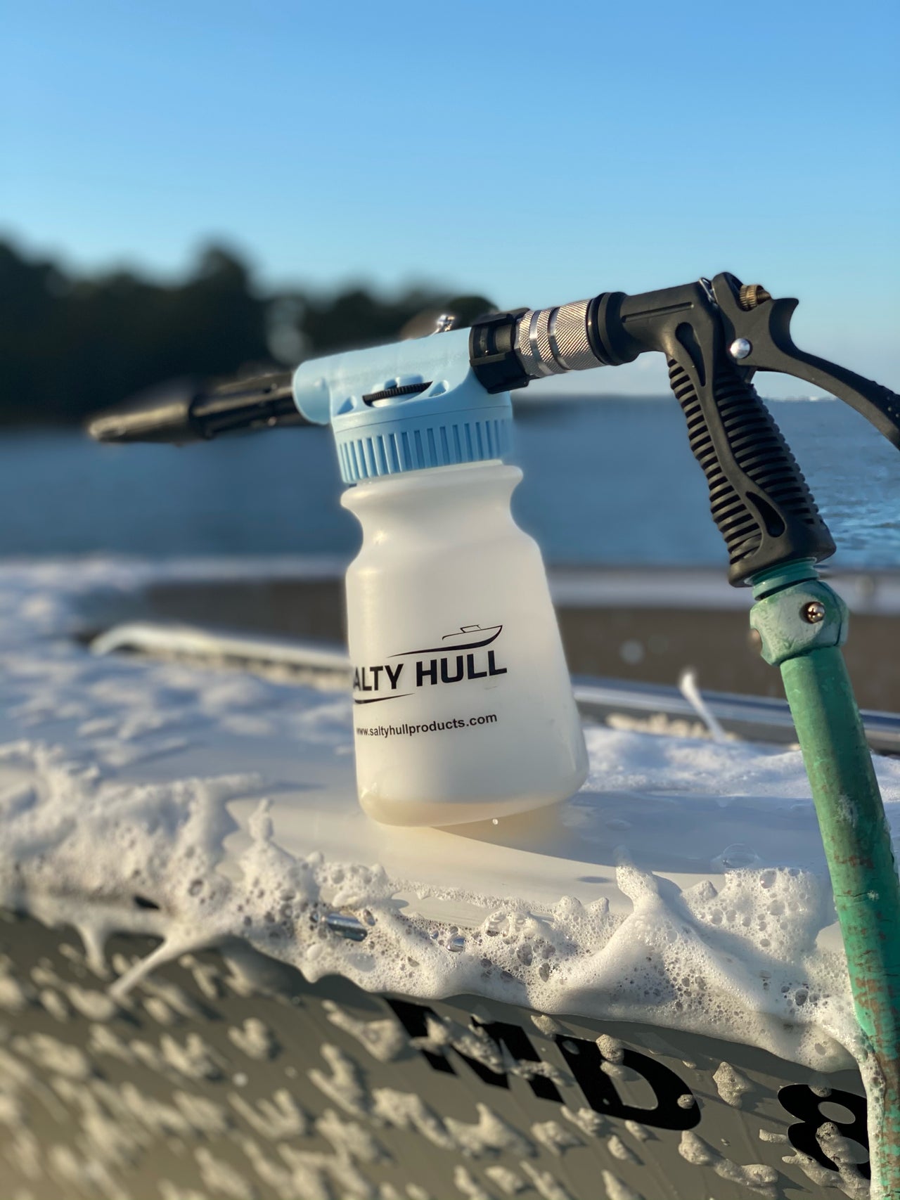 Salty Hull Boat Foam Gun: Tournament Series Stainless Steel