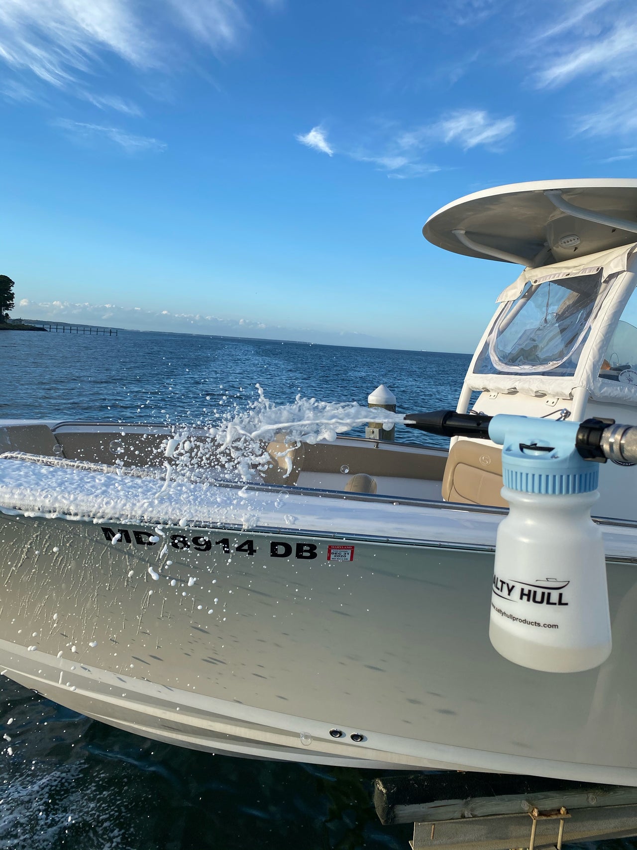 Salty Hull Boat Foam Gun: Tournament Series Stainless Steel